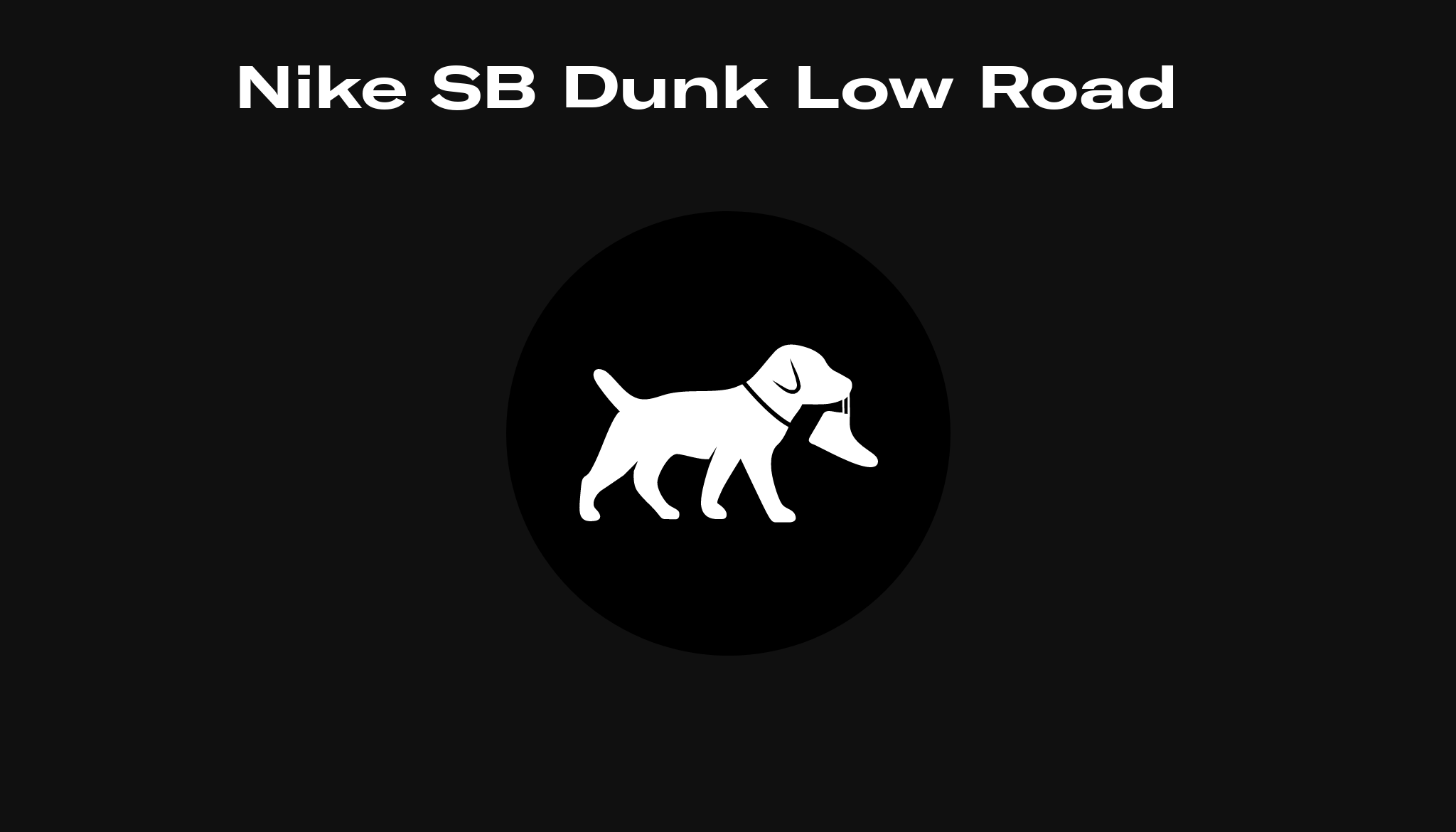 dunk low road sign